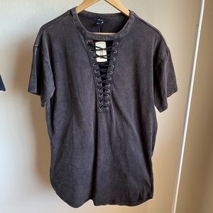 NWT Forever 21 Lace Up Shirt Dress